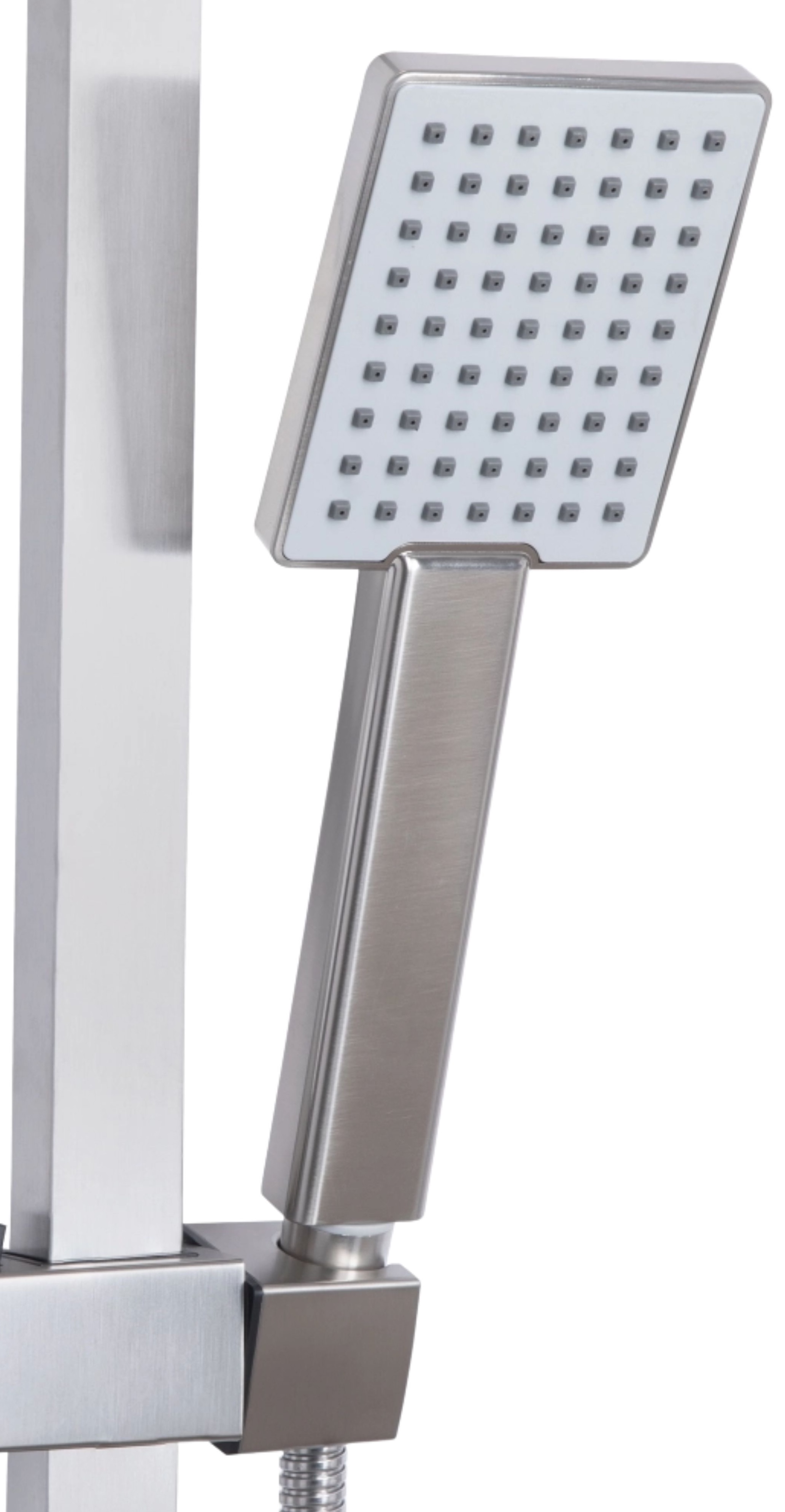 Душевой комплект Lidz Kubis 001F Nickel + Kubis 1120 Nickel (LDKUB001FNKS2853449086) цена 3773 грн - фотография 2