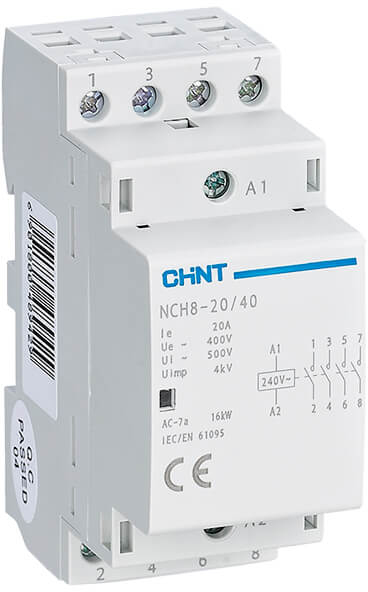 Контактор Chint NCH8-20/40 20A 4NOAC220/230В (256085)
