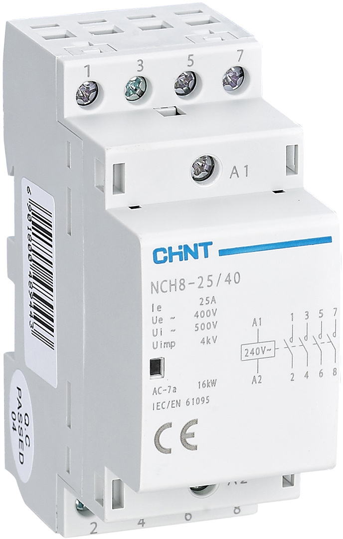 Контактор Chint NCH8-25/40 25A 4NOAC220/230В (256089)