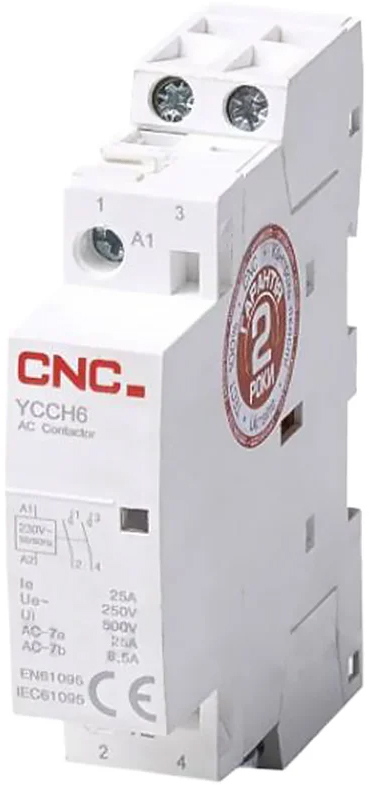 Контактор CNC YCCH6-25 25А 1NO+1NC 220VAC (Б00033961)