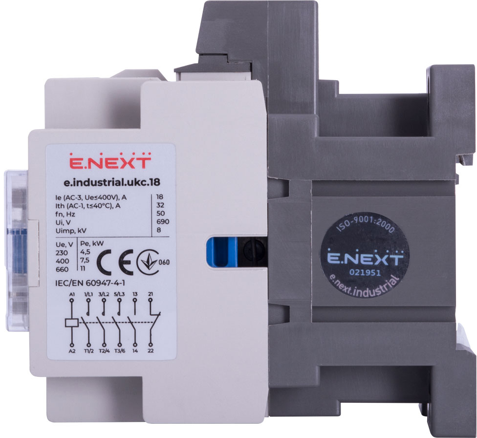 в продаже Контактор E.NEXT e.industrial.ukc.18.42, 18A, 42V, 1no+1nc (i.0090075) - фото 3