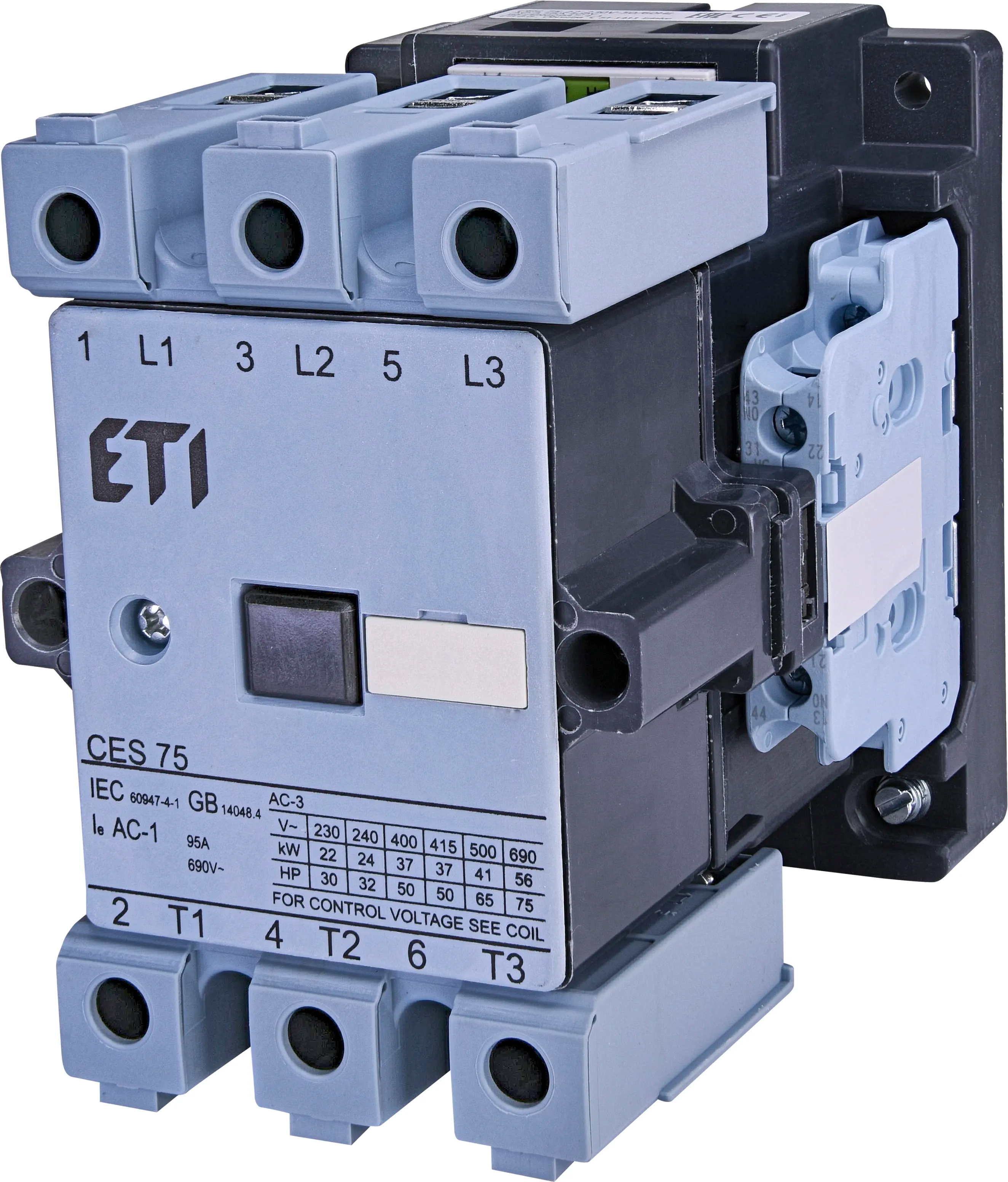 Контактор ETI CES 75.22-230V-50/60Hz (4646563)