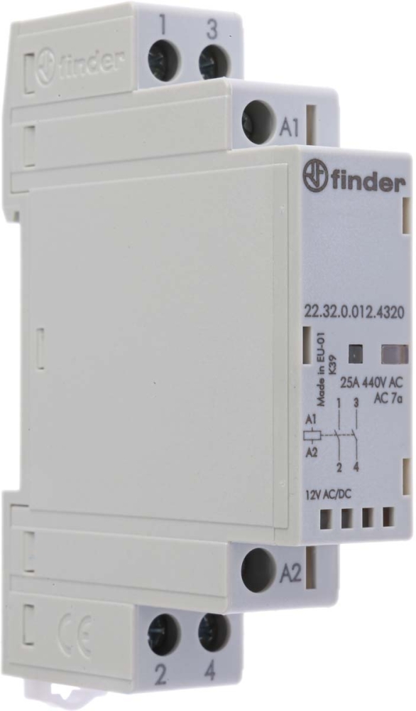 Finder 2NO 25A 12V AC/DC (223200124320)