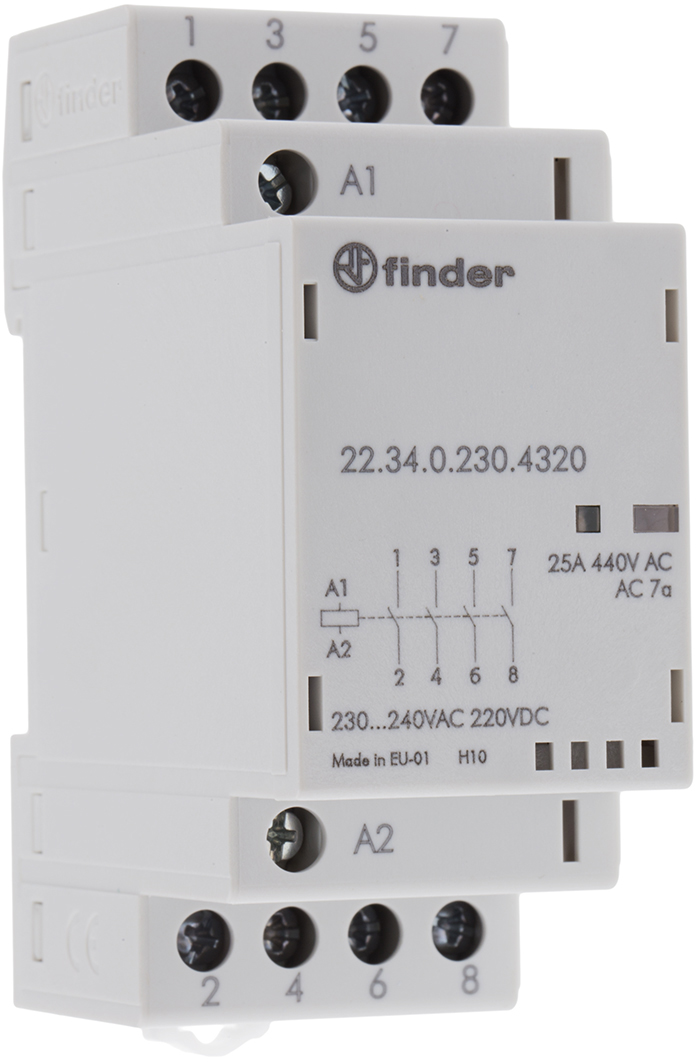 Отзывы контактор Finder 4NO 25A 220-240V AC/DC (223402304320) в Украине
