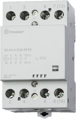 в продаже Контактор Finder 4NO 40A 220-240V AC/DC (224402304310) - фото 3