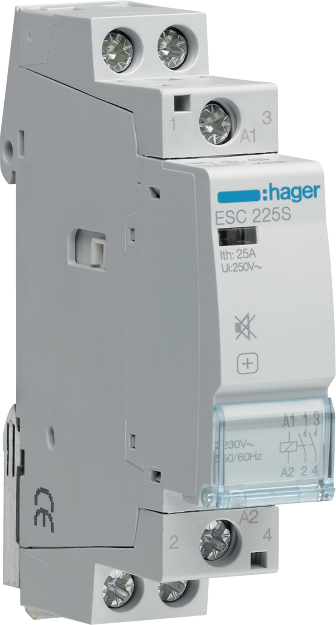 Контактор Hager 25A, 2NO, 230V (ESC225S)