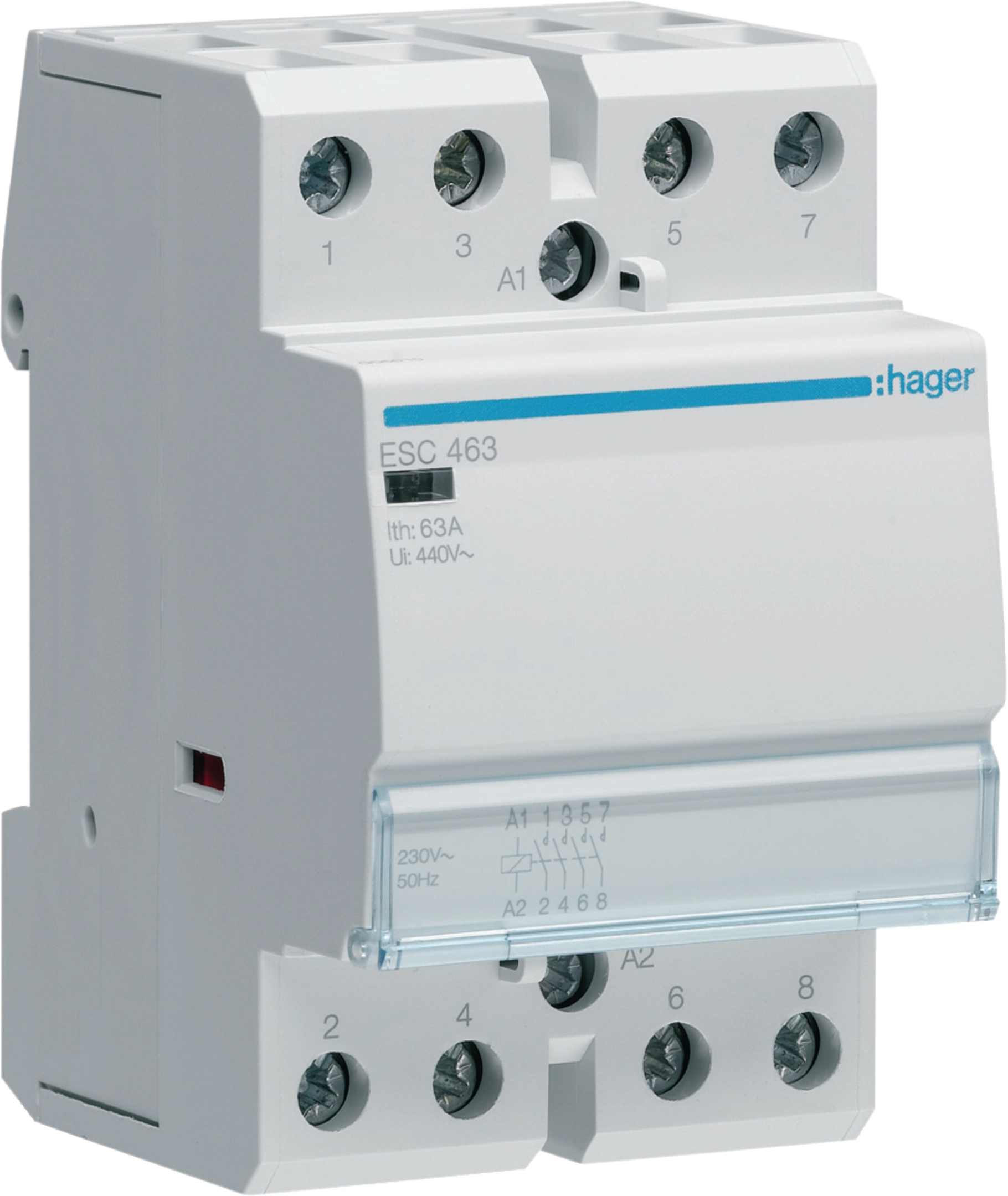 Контактор Hager 63A, 4NO, 230V (ESC463)