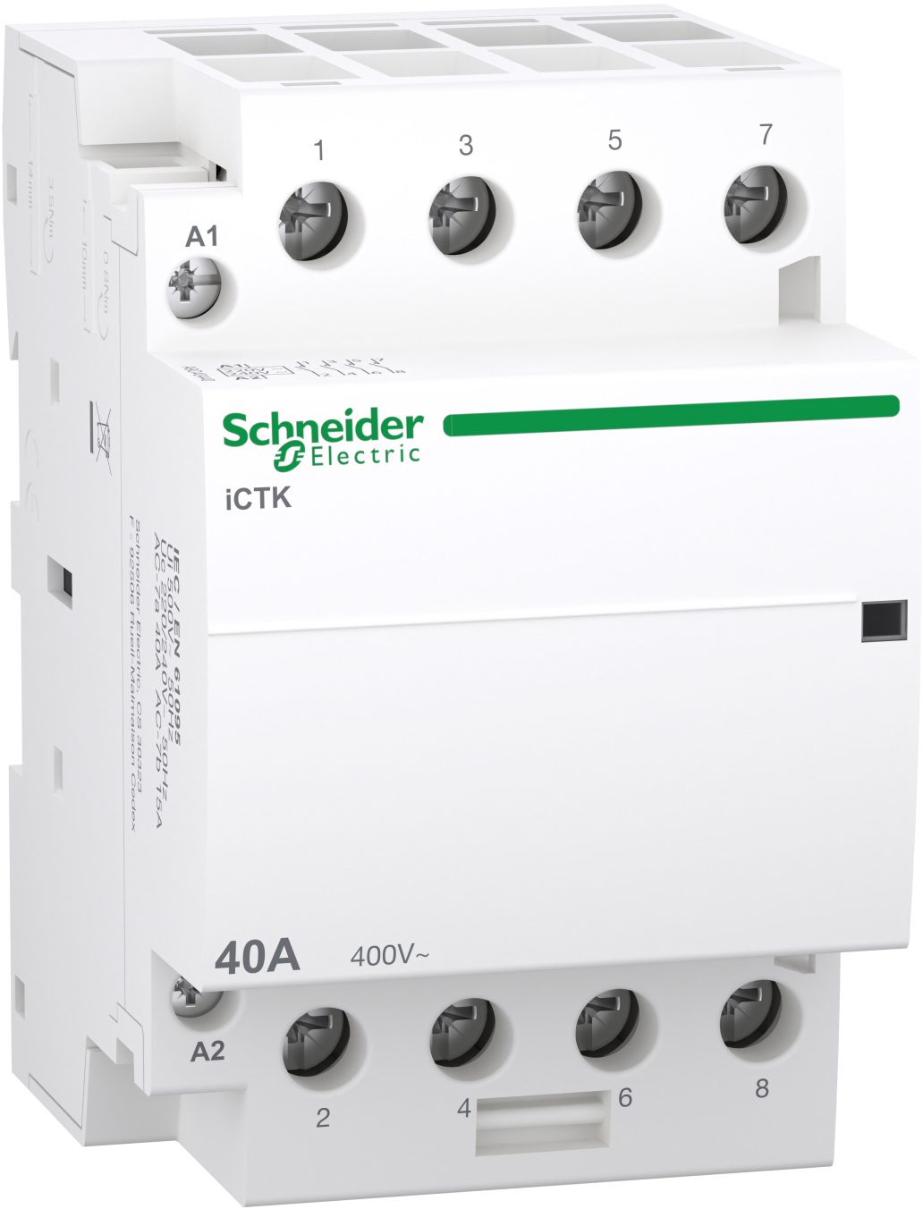 Контактор Schneider Electric Acti9 iCTK, 40A, 4 NO, 400 В, coil 230-240V (A9C40440)