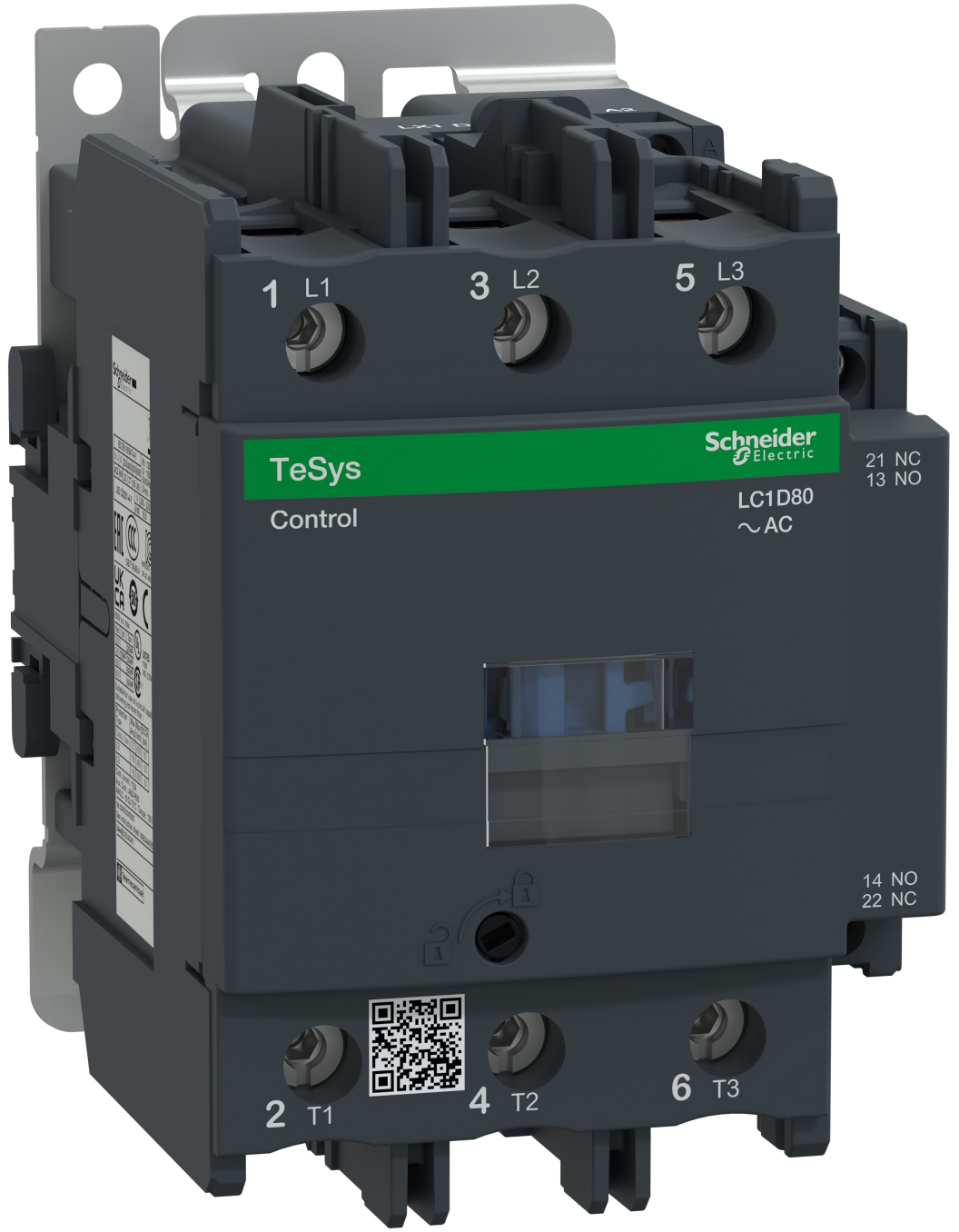Контактор Schneider Electric 3Р, 80A, НО+NC, 220V 50Hz (LC1D80M7)