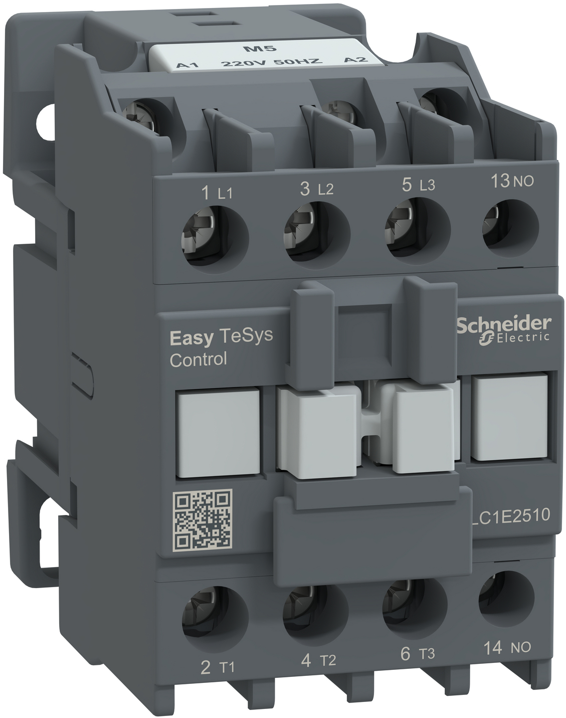 Контактор Schneider Electric 3Р Е 1NO 25А АС3 ~220V 50Hz (LC1E2510M5)