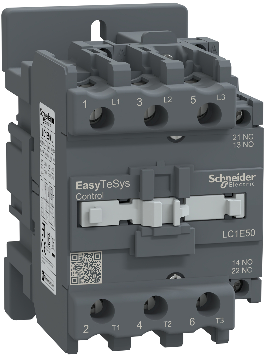 Контактор Schneider Electric 3Р Е 50А АС3 ~220V 50Hz (LC1E50M5)