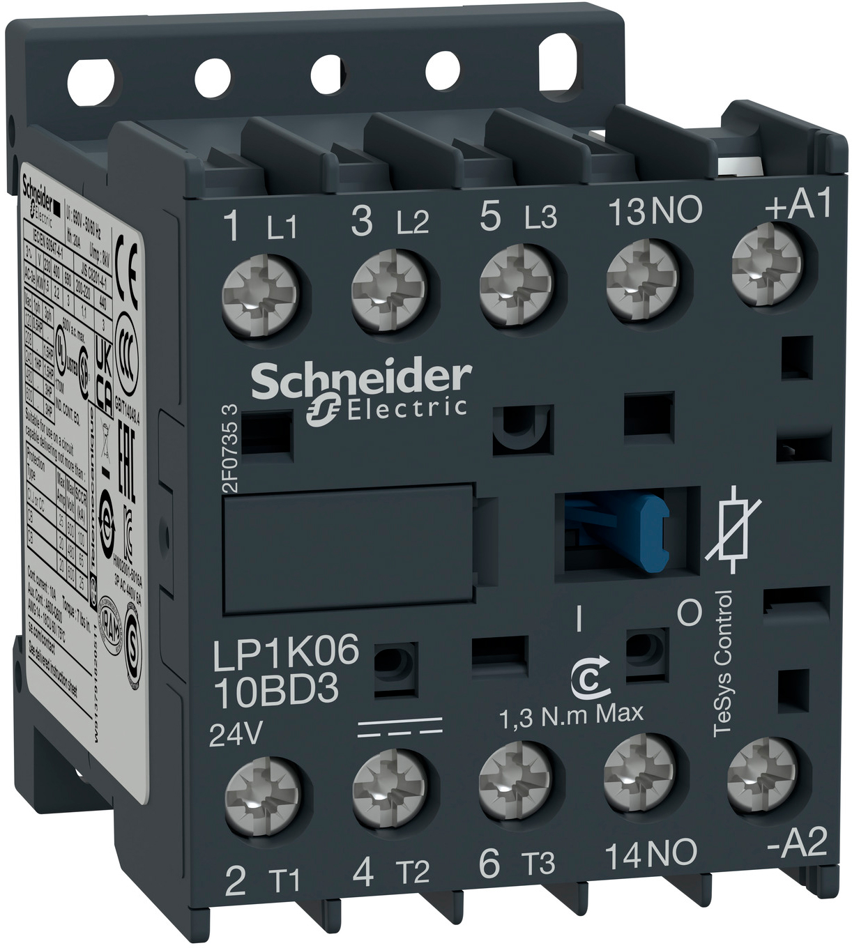 Контактор Schneider Electric TeSys K 3Р 6А NO 24V (LP1K0610BD3)