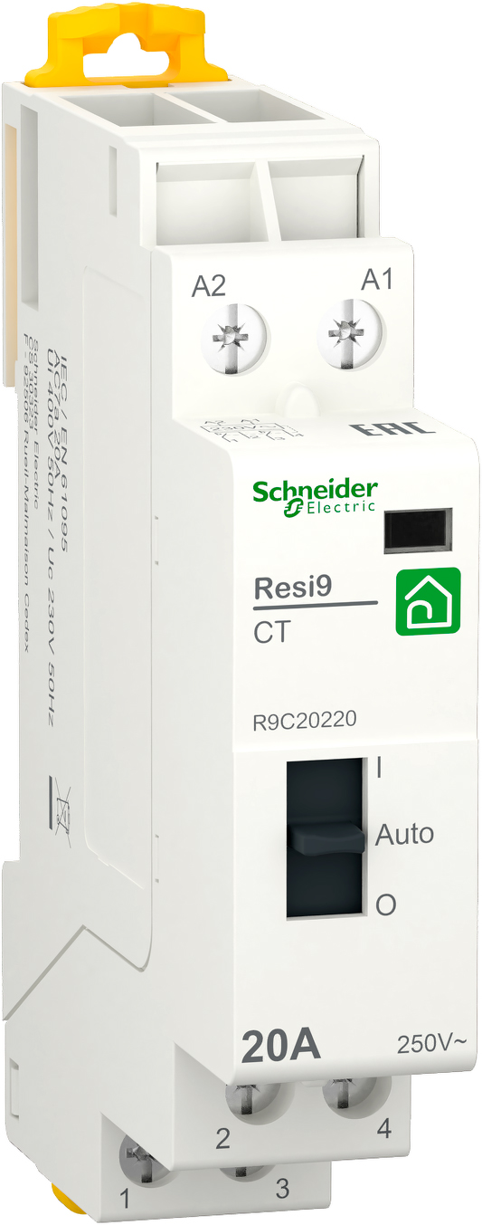 Контактор Schneider Electric Resi9 20A, 1P+N, 2NO ~230V/50Hz (R9C20220)