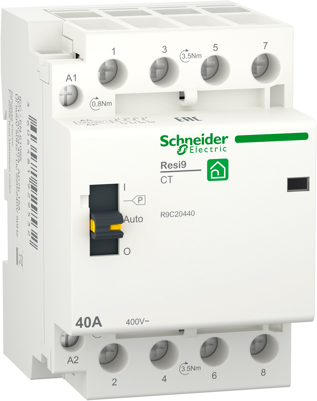 Контактор Schneider Electric Resi9 40A, 3P+N, 4NO ~230V/50Hz (R9C20440)