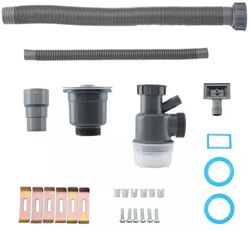 Кухонна мийка Gappo GS6050-6 600x500 мм сифон+коландер, нержавіюча сталь PVD відгуки - зображення 5