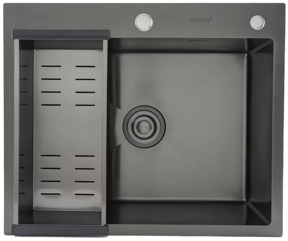 Gappo GS6050-6 600x500 мм сифон+коландер, нержавіюча сталь PVD