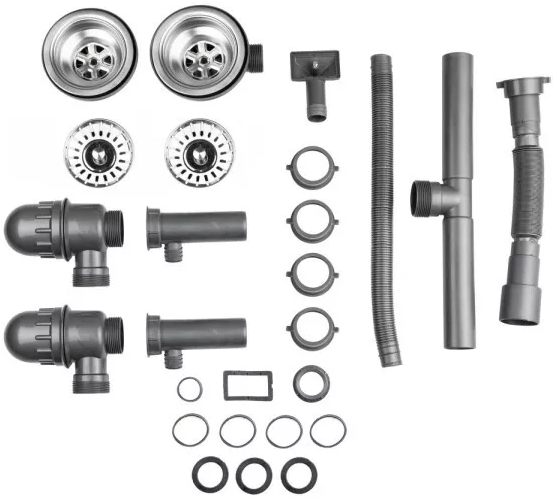 Кухонна мийка Wezer 7848(08) 790x480x180 мм, 2 чаши + сифон, Decor відгуки - зображення 5