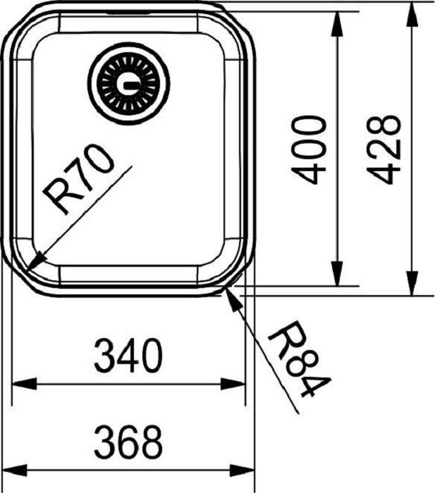 Franke Smart SRX 110-34 (122.0739.540) Габаритные размеры