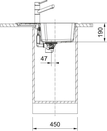 Franke City UCG 611-62 (114.0701.824) Габаритные размеры