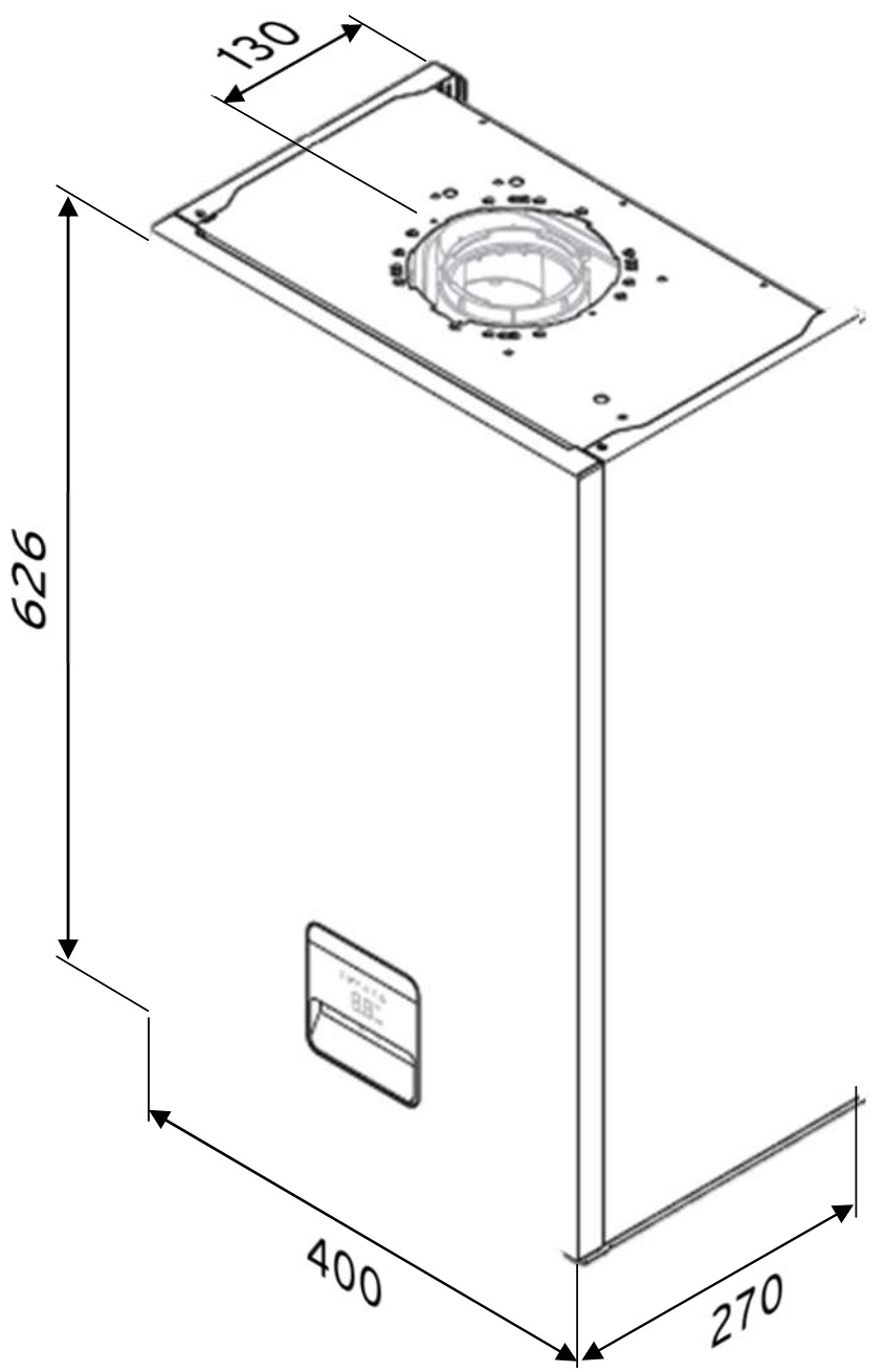 Protherm Puma Condens 24/24 MKV-AS/2 (H-UA) Габаритные размеры