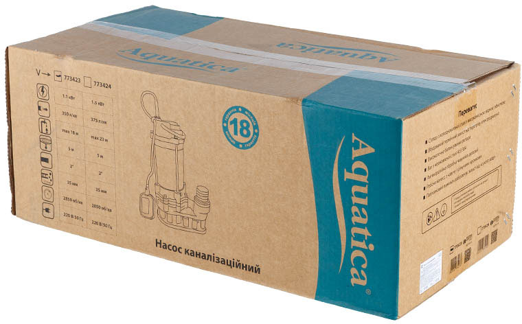 товар Aquatica 1.1кВт Hmax 18м Qmax 350л/хв (773423) - фото 13