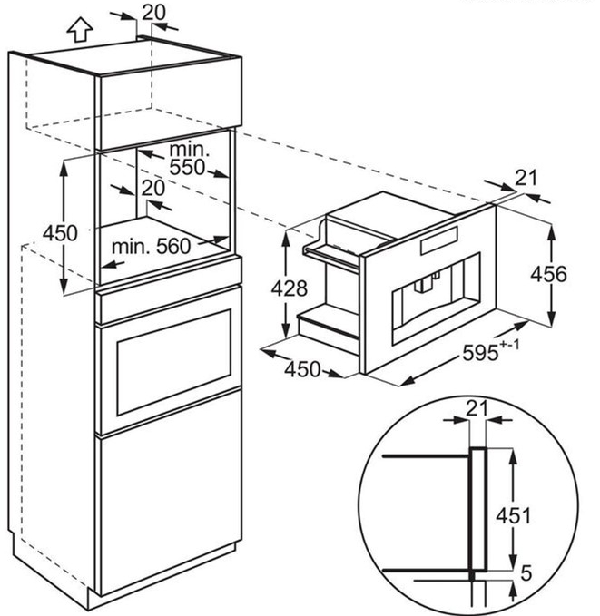 AEG NKC8N7B Габаритные размеры
