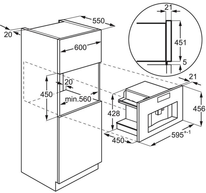 AEG NKC8N7B Габаритные размеры