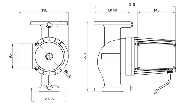Thermo Alliance LPA50-10-700 (LPA5010700) Габаритные размеры