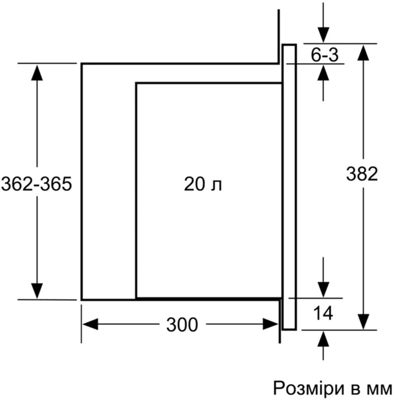 Bosch BFL524MB2 Габаритные размеры