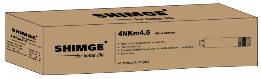 Свердловинний насос Shimge 4NKm 0.75 кВт (4NKm3/7-0.75) ціна 12409 грн - фотографія 2