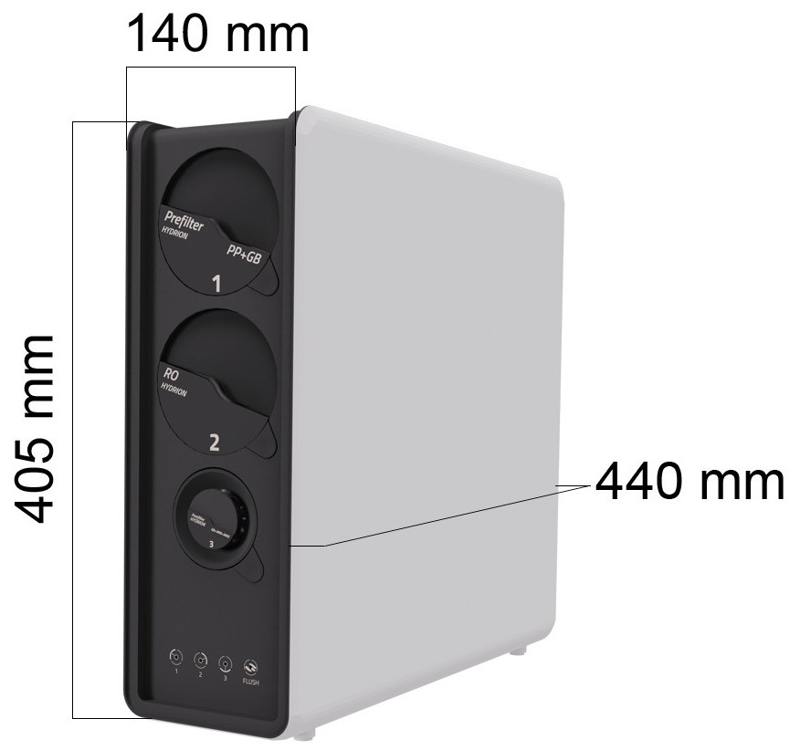 FITaqua Hydrion Габаритні розміри