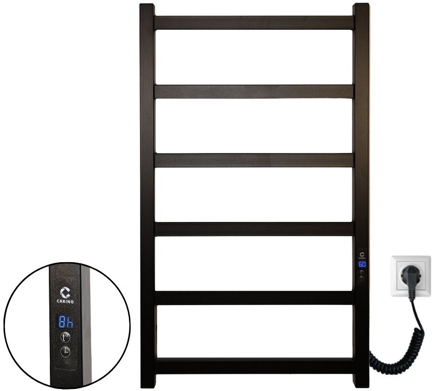 Полотенцесушитель Carino Flavia 790x490 Black Matte (FL7937DBM)