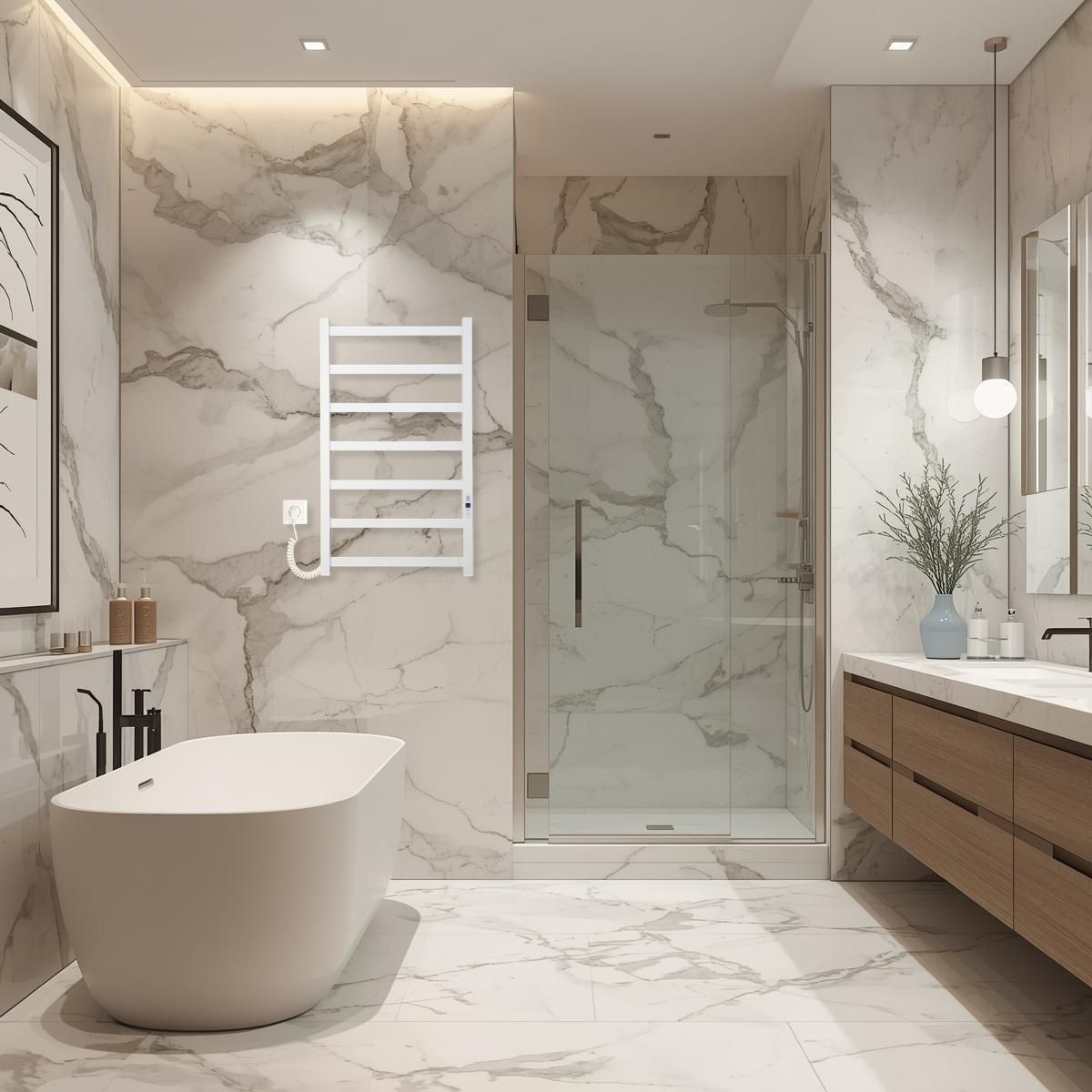 Полотенцесушитель Carino Laura 790x490 White Matte (LA7937DWM) отзывы - изображения 5