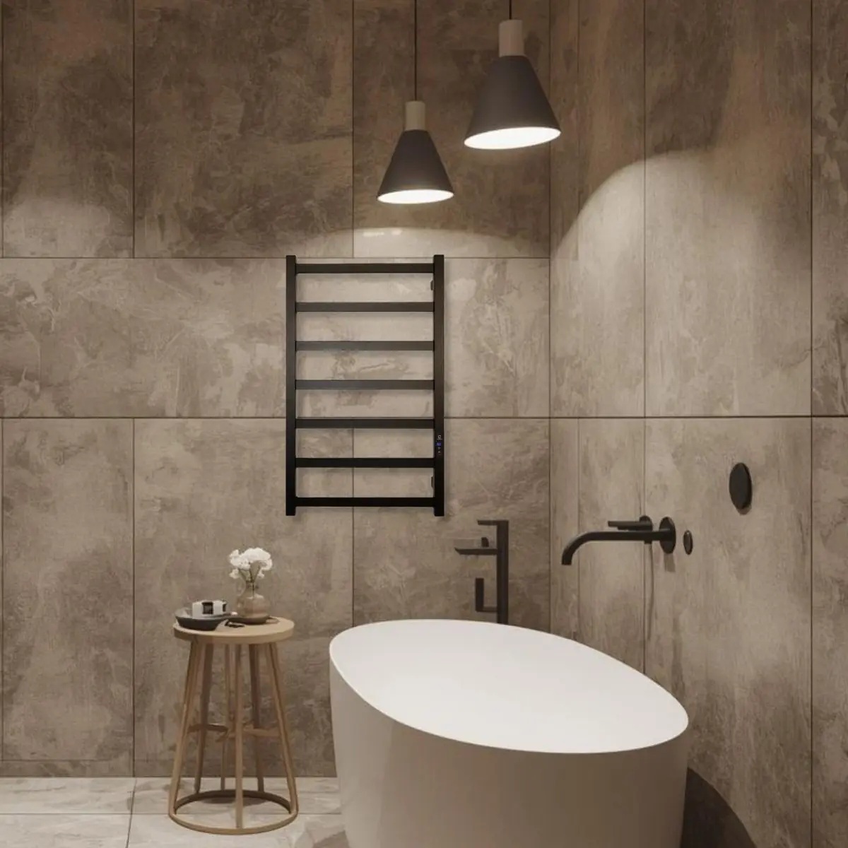 Полотенцесушитель Carino Laura 790x490 Black Matte (LA7937DBM) характеристики - фотография 7