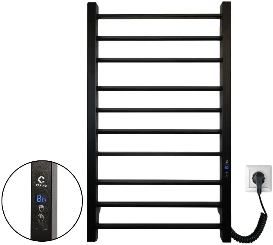 Полотенцесушитель Carino Magro 790x490 Black Matte (MG7949DBM)