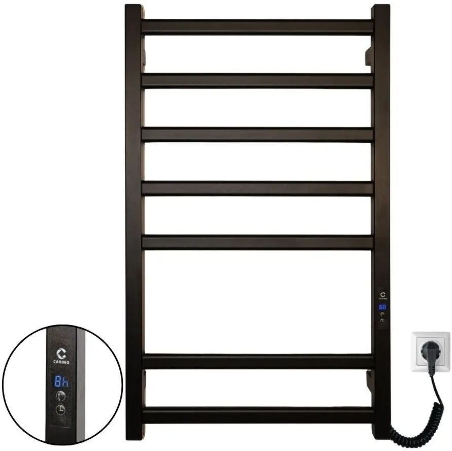 Полотенцесушитель Carino Alba 790x490 Black Matte (AL7949DBM)