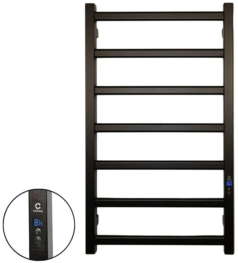 Полотенцесушитель Carino Luna 790x490 Black Matte (LN7949DBM)