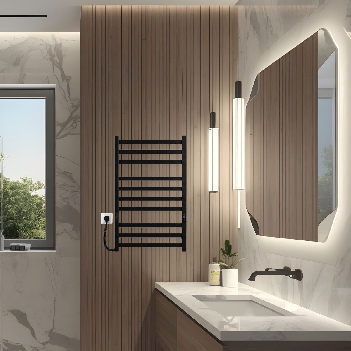 Полотенцесушитель Carino Ricardo 790x490 Black Matte (R7949DBM) характеристики - фотография 7