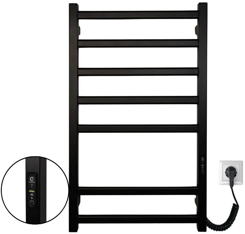 Полотенцесушитель Carino Alba 790x490 Black Matte (AL7949FBM)