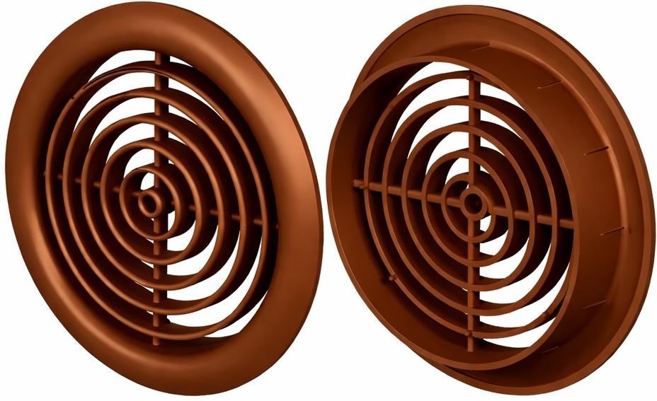 Решітка вентиляційна Вентс МВ 51/4 бВс коричнева