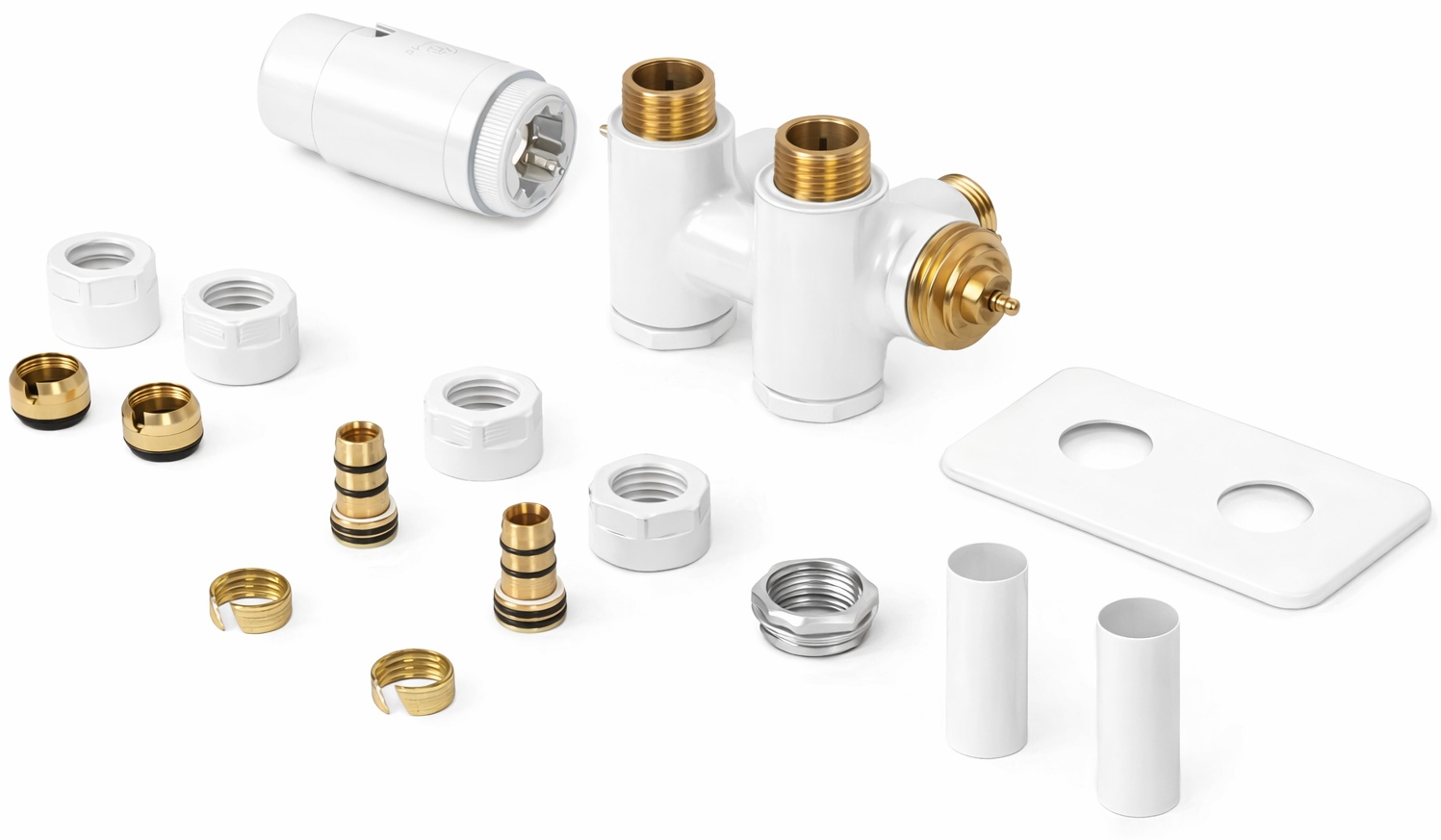 Рушникосушка Terma Integra Duo All in One, лівий білий (TGETIDUOLKS96)