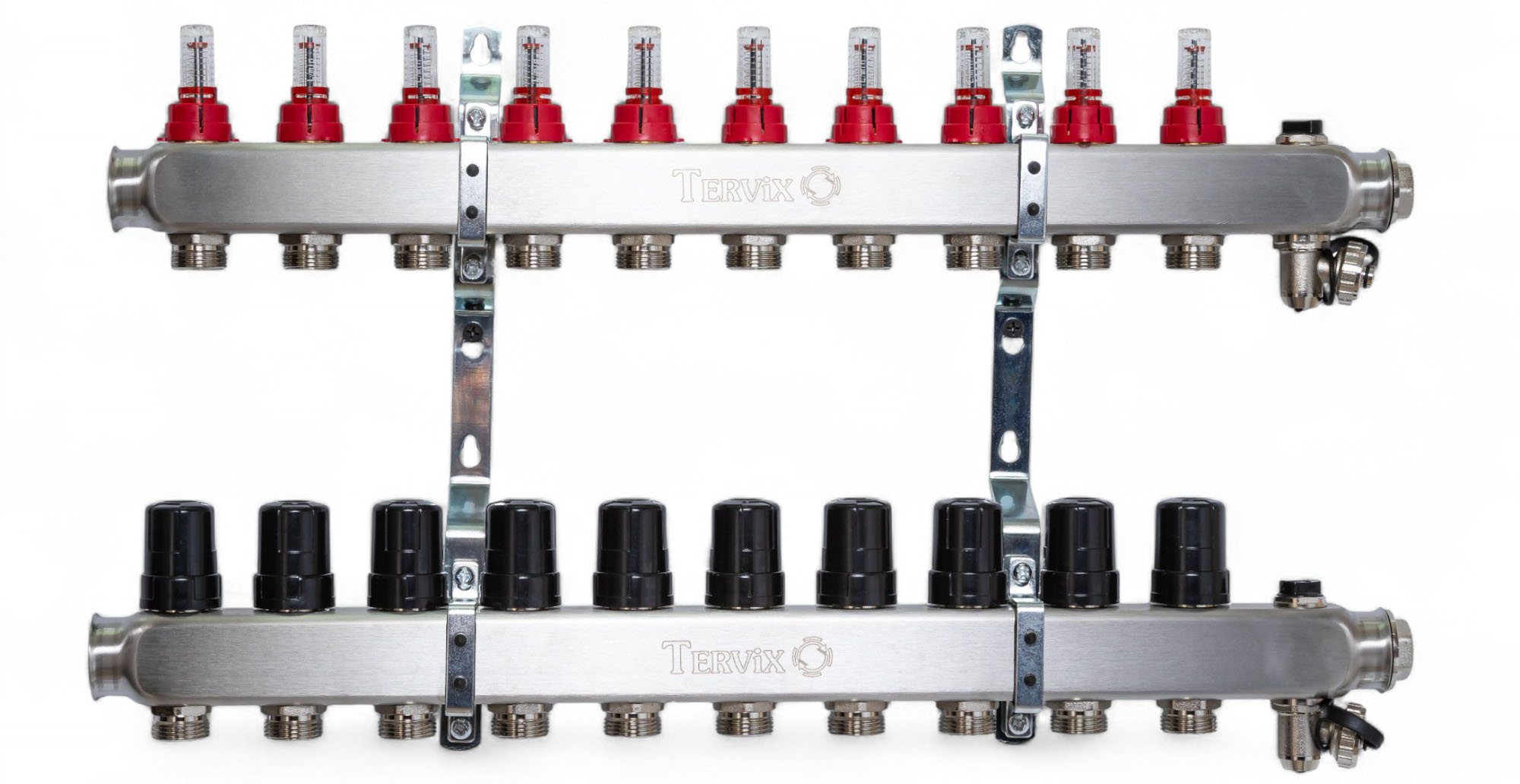 Колектор з вбудованим змішувальним вузлом Tervix на 10 контурів із клапаном TMV (522110) ціна 29980 грн - фотографія 2
