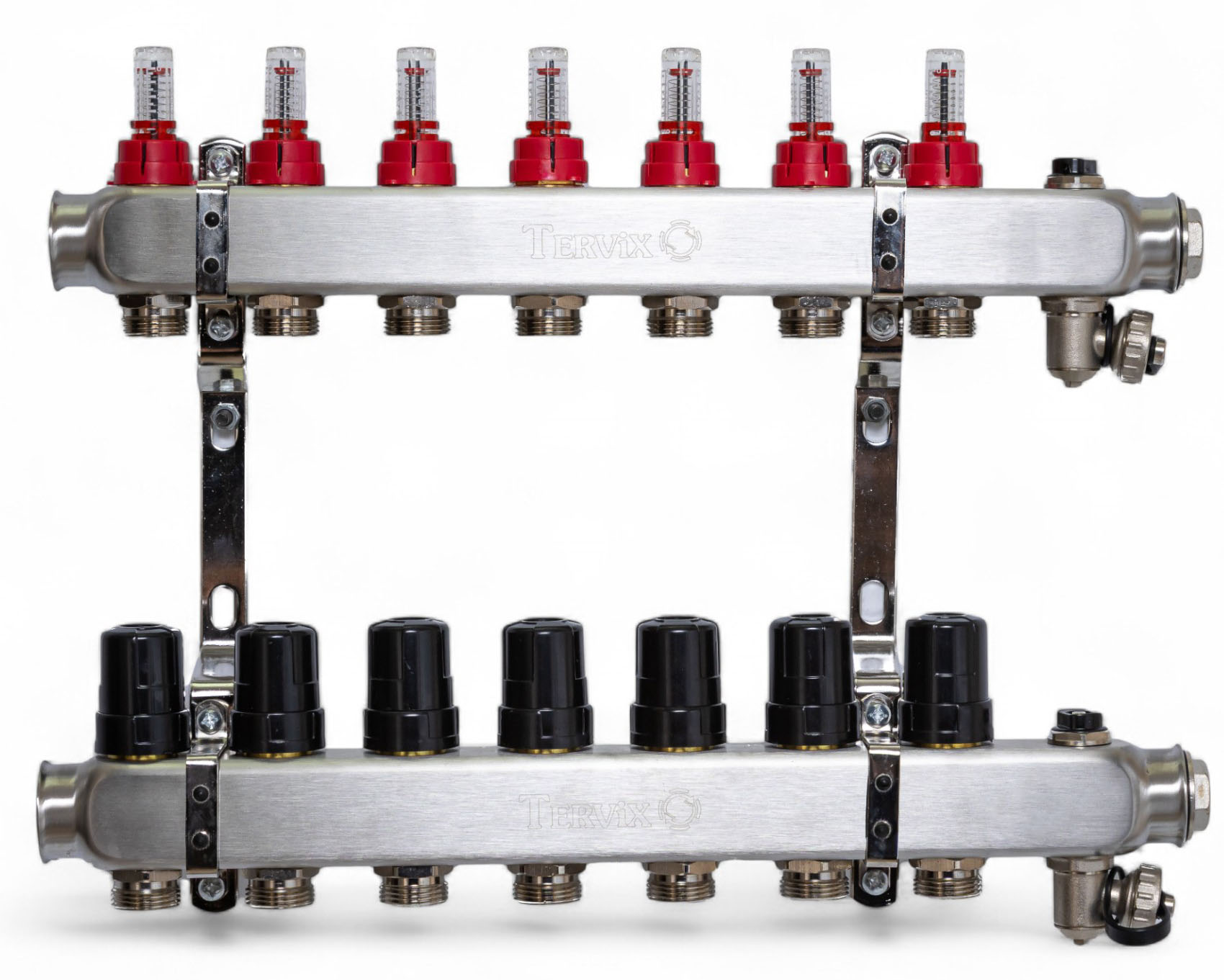 Колектор з вбудованим змішувальним вузлом Tervix на 7 контурів із клапаном TMV (522107) ціна 23220 грн - фотографія 2