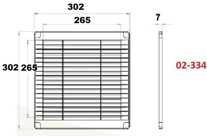 AirRoxy 300x300 grey (02-334) Габаритні розміри
