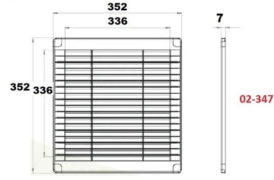 AirRoxy 350x350 brown (02-347) Габаритні розміри