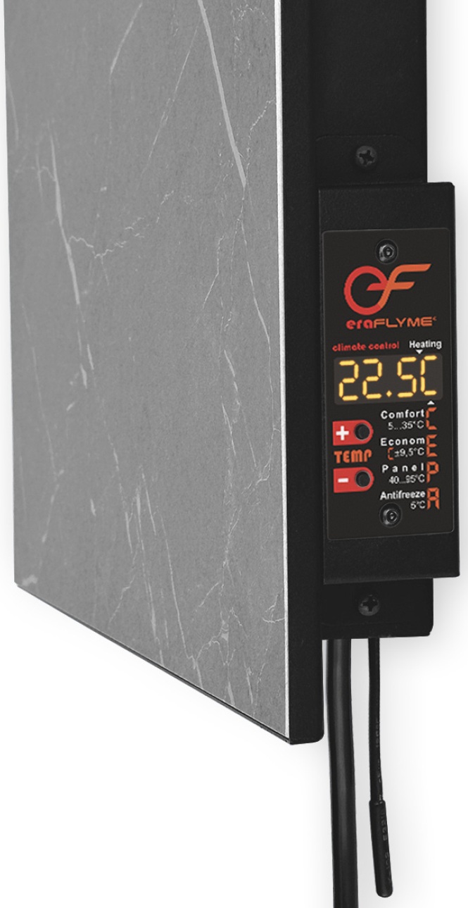 Полотенцесушитель Flyme 250TB(1) темный камень с черной дужкой цена 3279 грн - фотография 2