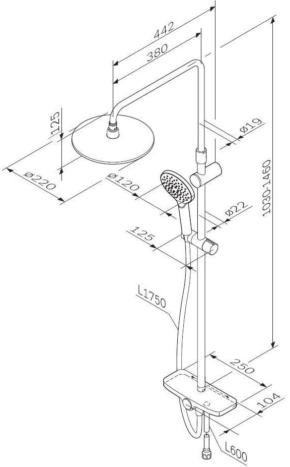 AM.PM Like F0780222 Габаритні розміри