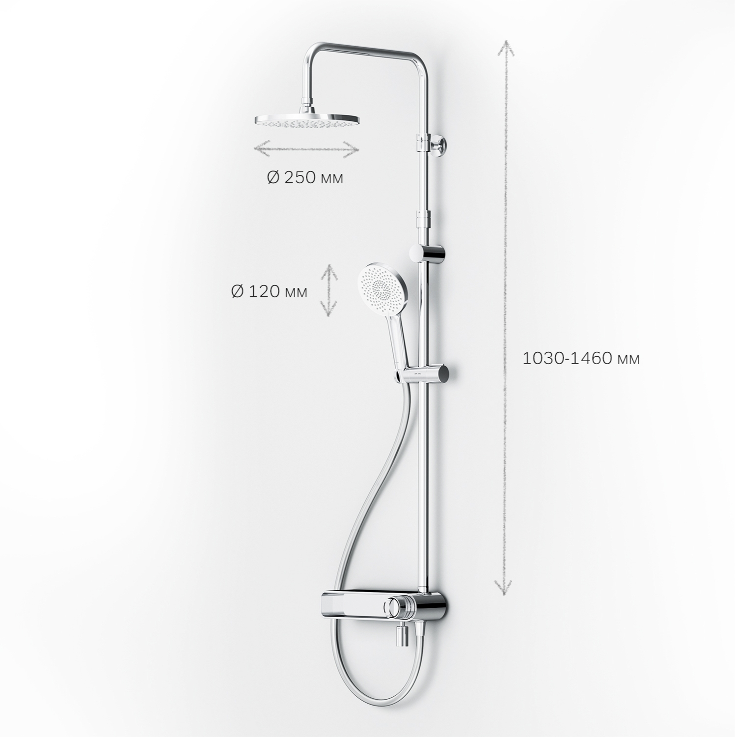 AM.PM X-Joy F0785A700 Габаритные размеры
