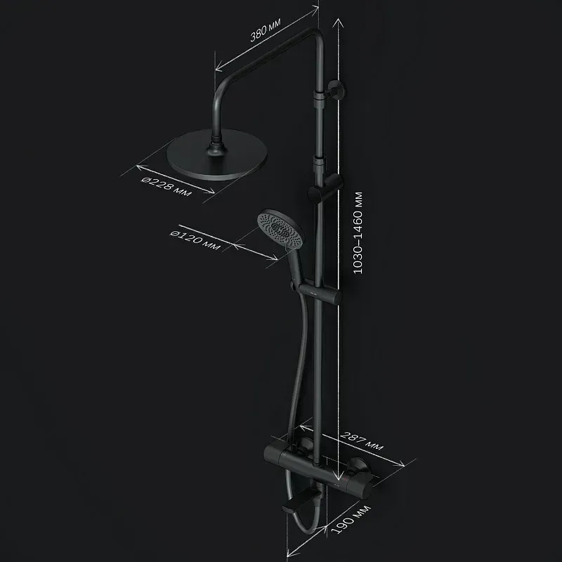Душевая система AM.PM X-Joy F0785A522 внешний вид - фото 9