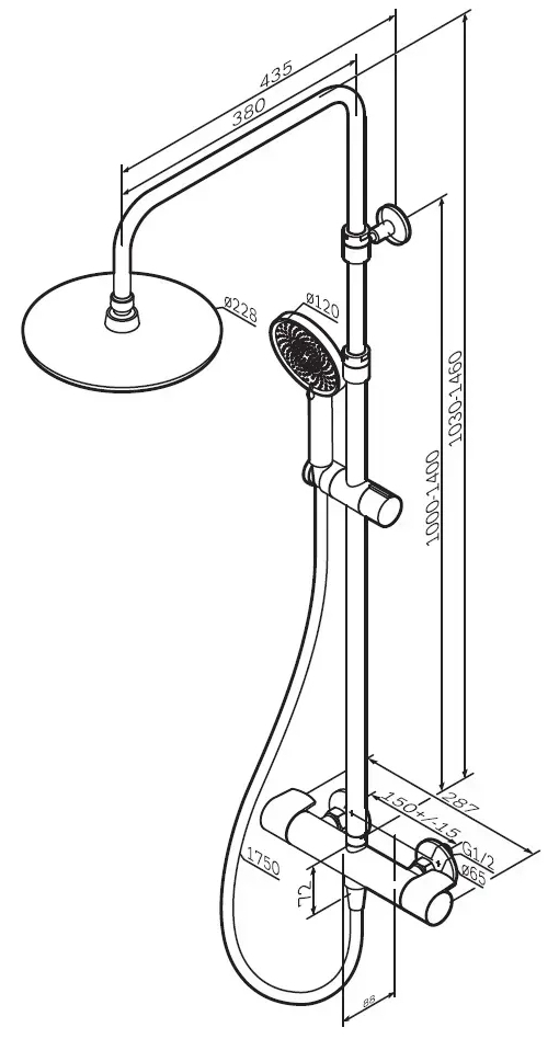 AM.PM X-Joy F0785A422 Габаритні розміри